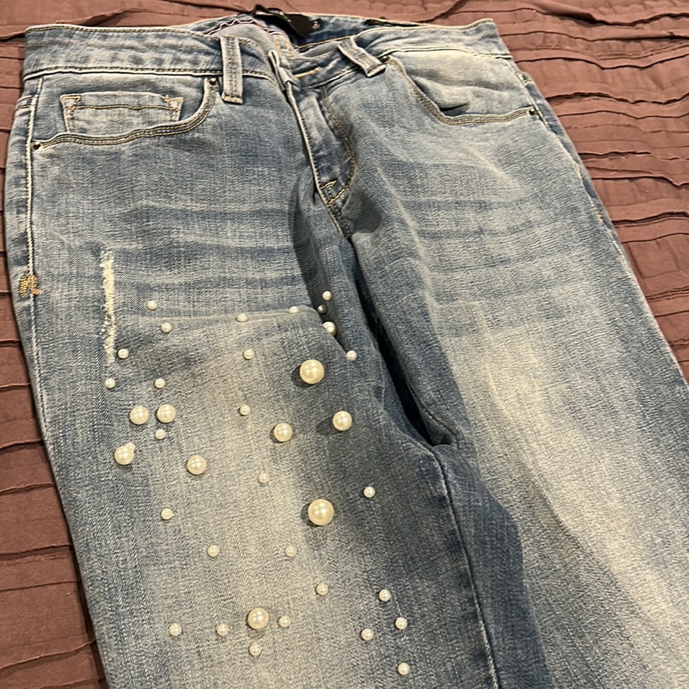 Pearl embellished jeans - Picture 2 of 7
